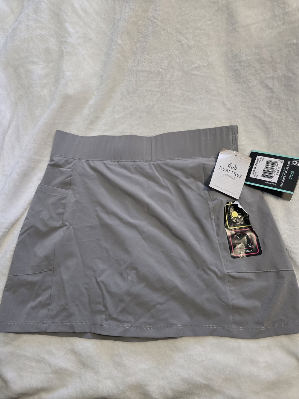 Realtree Fishing Gray Sea Side Skort Size M 8-10 NWT